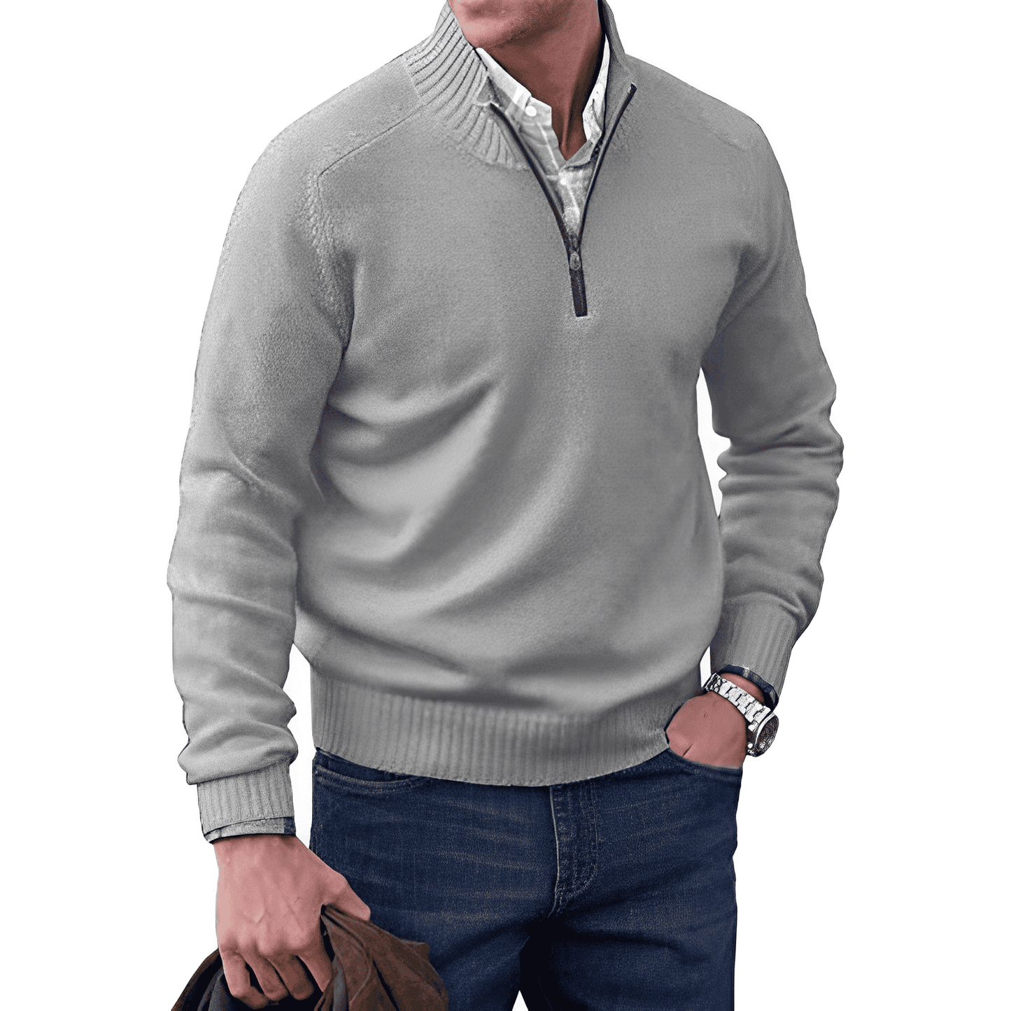 David | Elegant Zip Sweater