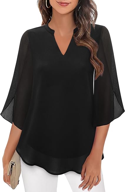 Vera | Double Layer Chiffon Blouse