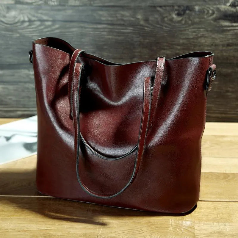 Aurora | Vintage leather shoulder handbag