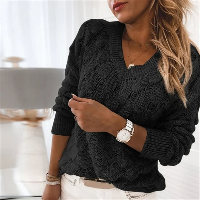 Aby | Elegant Sweater with V-neck