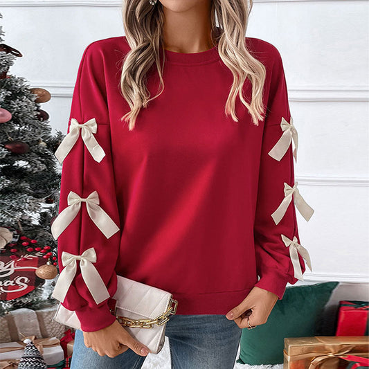 Kyla |  Christmas Sweater with Adorable Bows