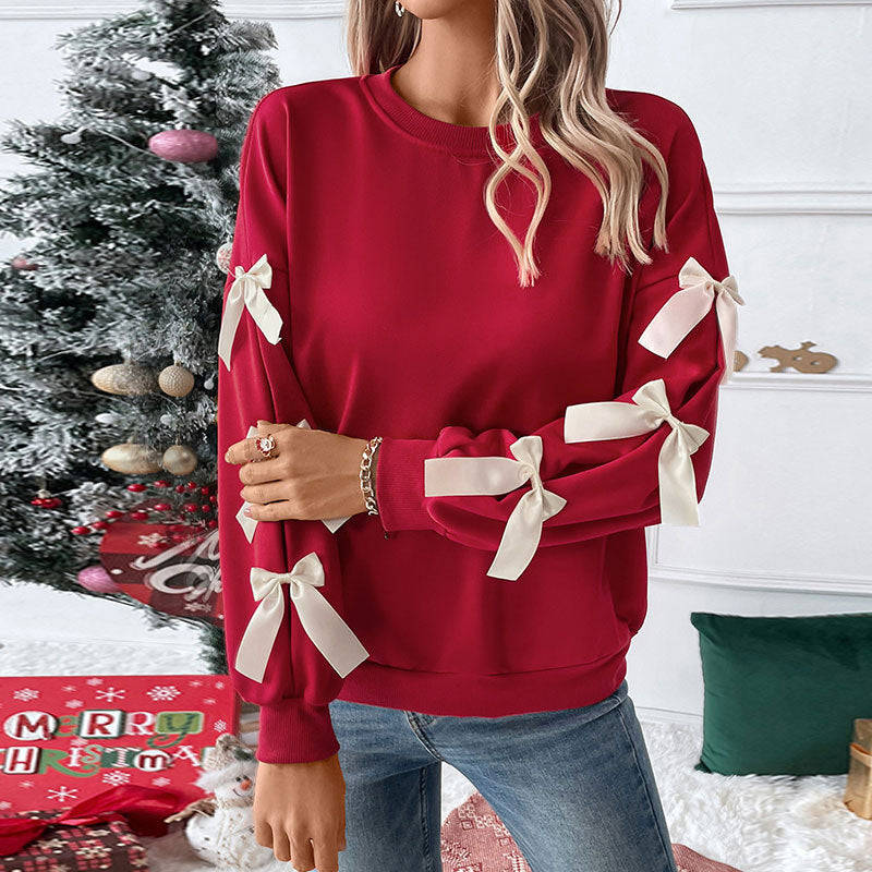 Kyla |  Christmas Sweater with Adorable Bows