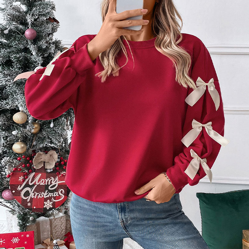 Kyla |  Christmas Sweater with Adorable Bows