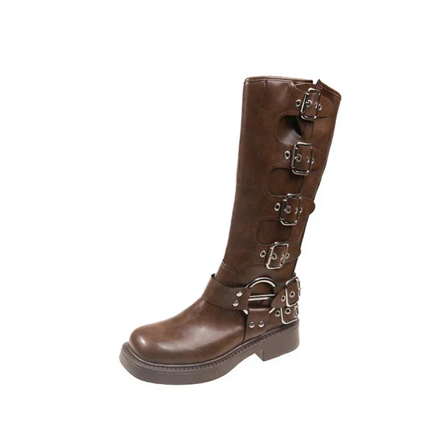 Kyline | Elegant Knee-high Platform Boots