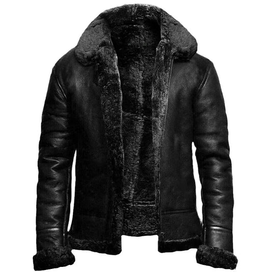 David | Leather Winter Coat