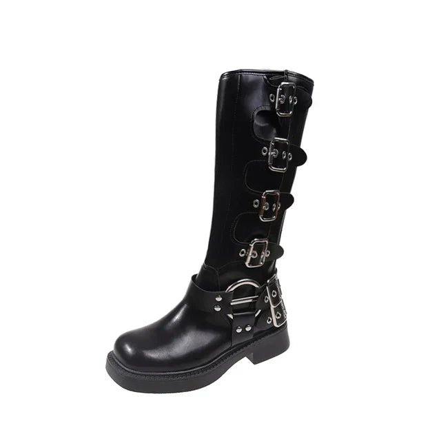 Kyline | Elegant Knee-high Platform Boots