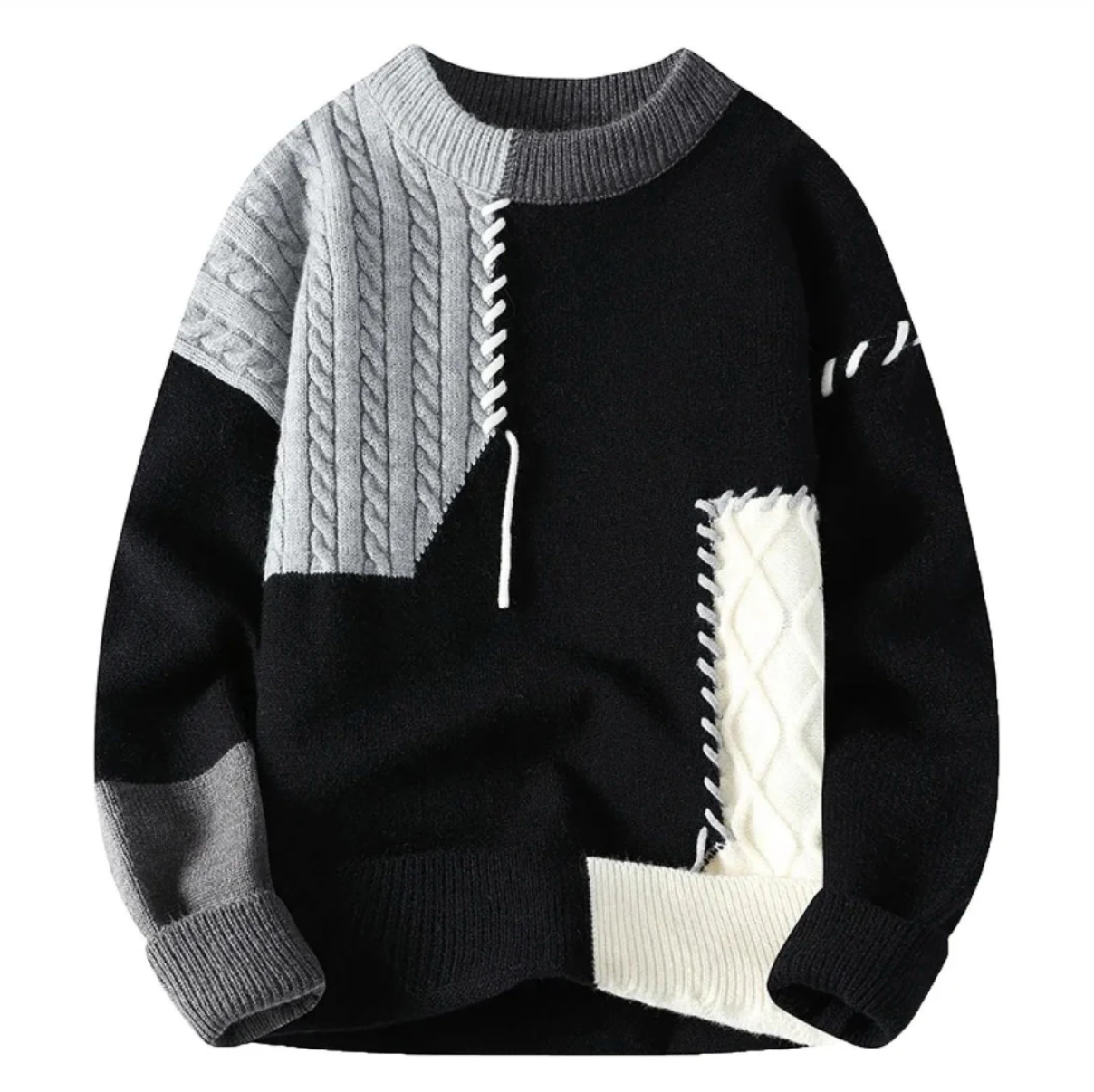 David | Patchwork design sweater for men