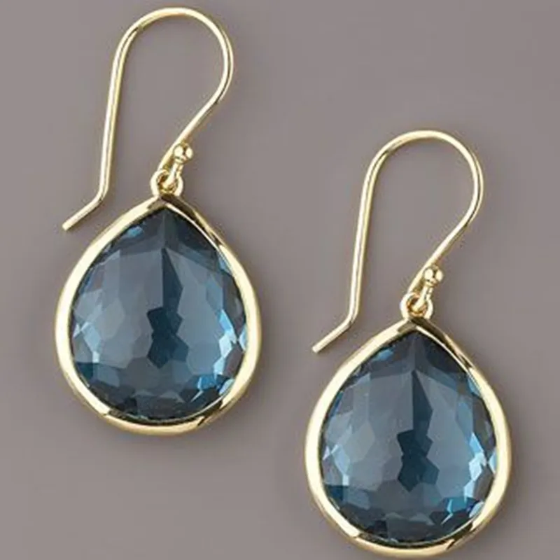 Grace | Vintage Blue Crystal Drop Earrings